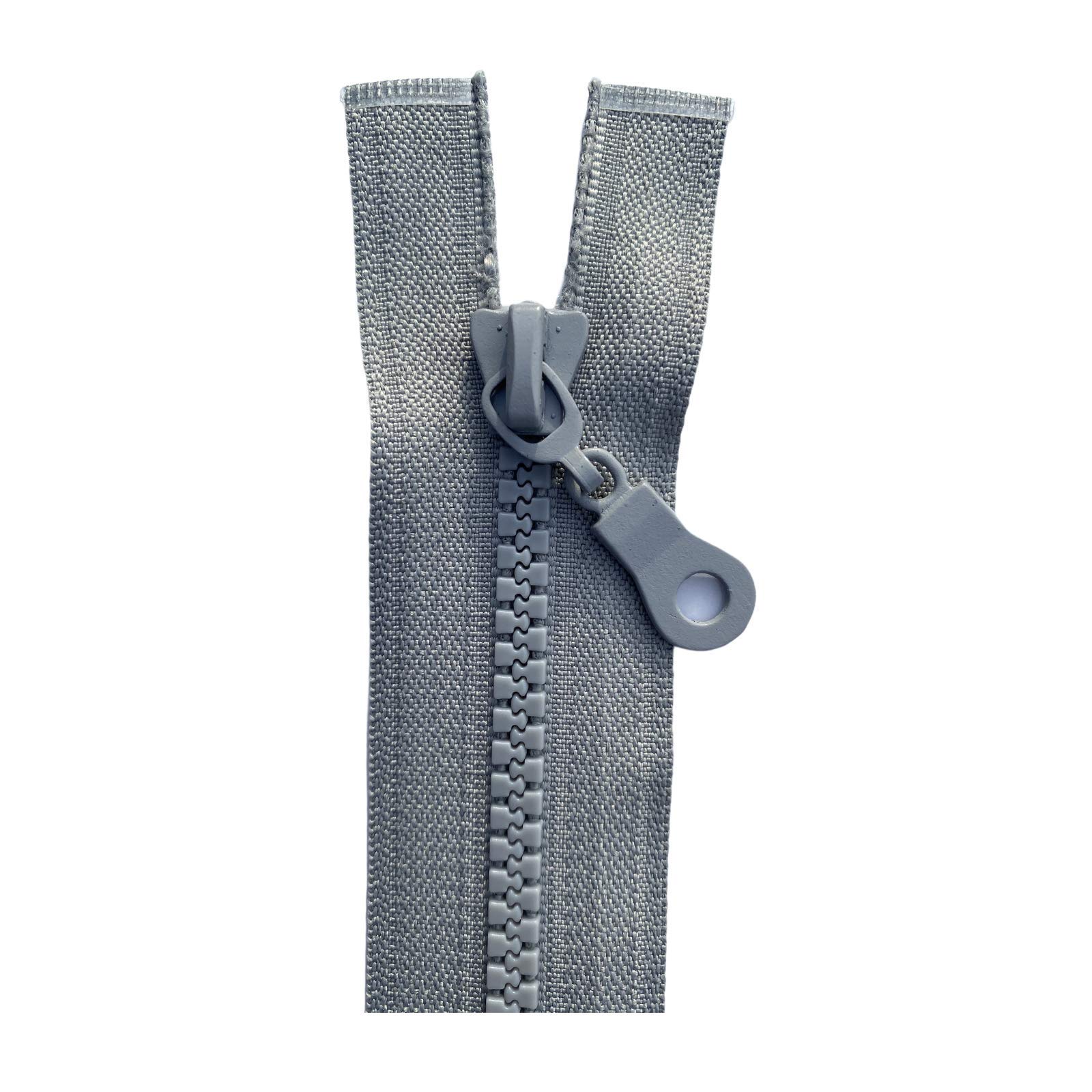 Ads Zipper Grey (Smoke - 310/1001) Chunky No.5 Plastic Molded Zip Open End (, 32 Inch - 80 Cm (Open End))
