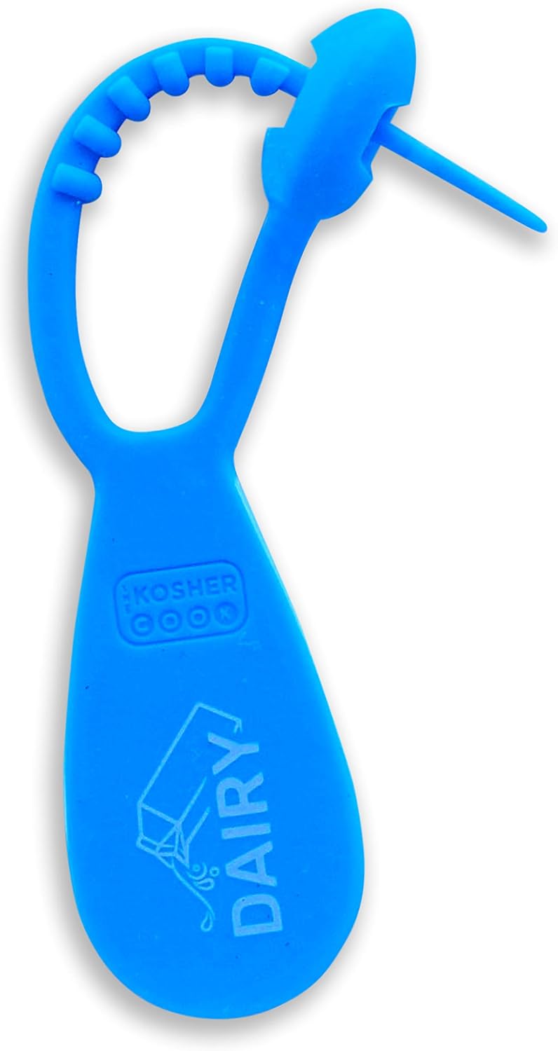 Dairy Blue Kosher Tag - Silicone Label Utensils, Kitchen Items - Heat Resistant and Dishwasher Safe - 2-Pack - The Kosher Kook