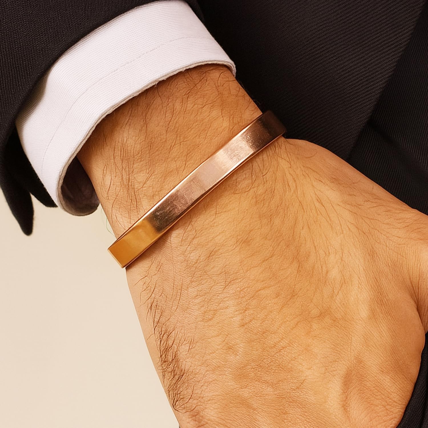 Touchstone Copper Bracelet Tibetan Style. Hand Forged with Solid and high Gauge Pure Copper.