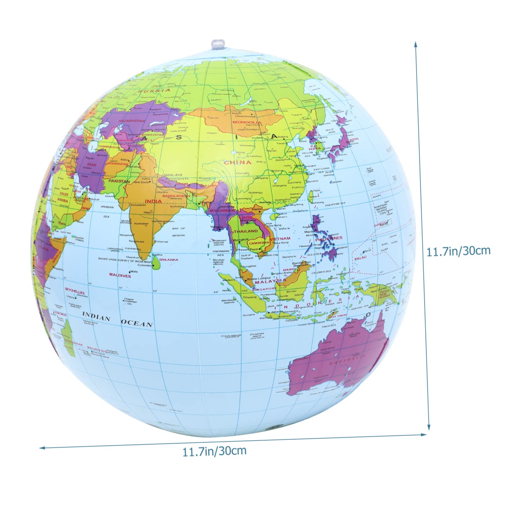 Toddmomy Inflatable Globe Beach Ball 12pcs PVC Teaching Toys Boys and Girls' Fun