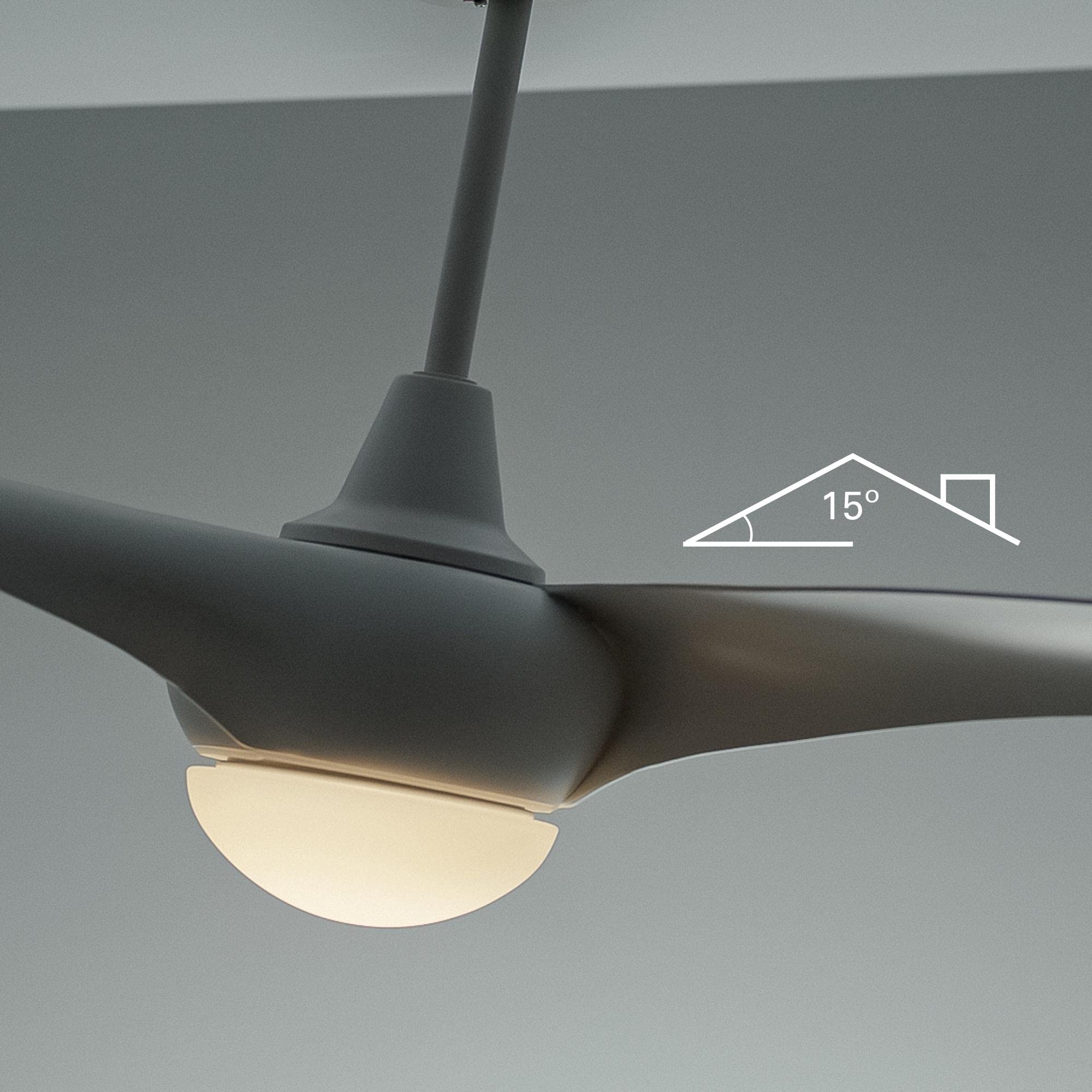 FORLIGHT Ventilatore A Soffitto Con Luce LED, Silenzioso, 6 Velocità, Regolazione Colore 2700-6000K, Design Vimini, IP44 Per Esterno