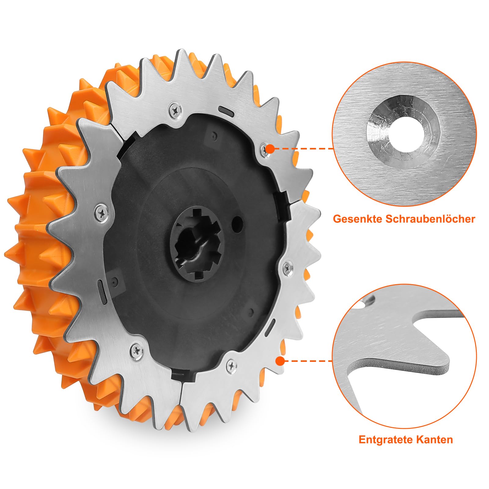 Roues Pour Worx Landroid-Lestées tout-terrain, avec pointes en acier inoxydable, compatibles pour robots tondeuses WR141E / WR142E / WR143E / WR165E / WR167E