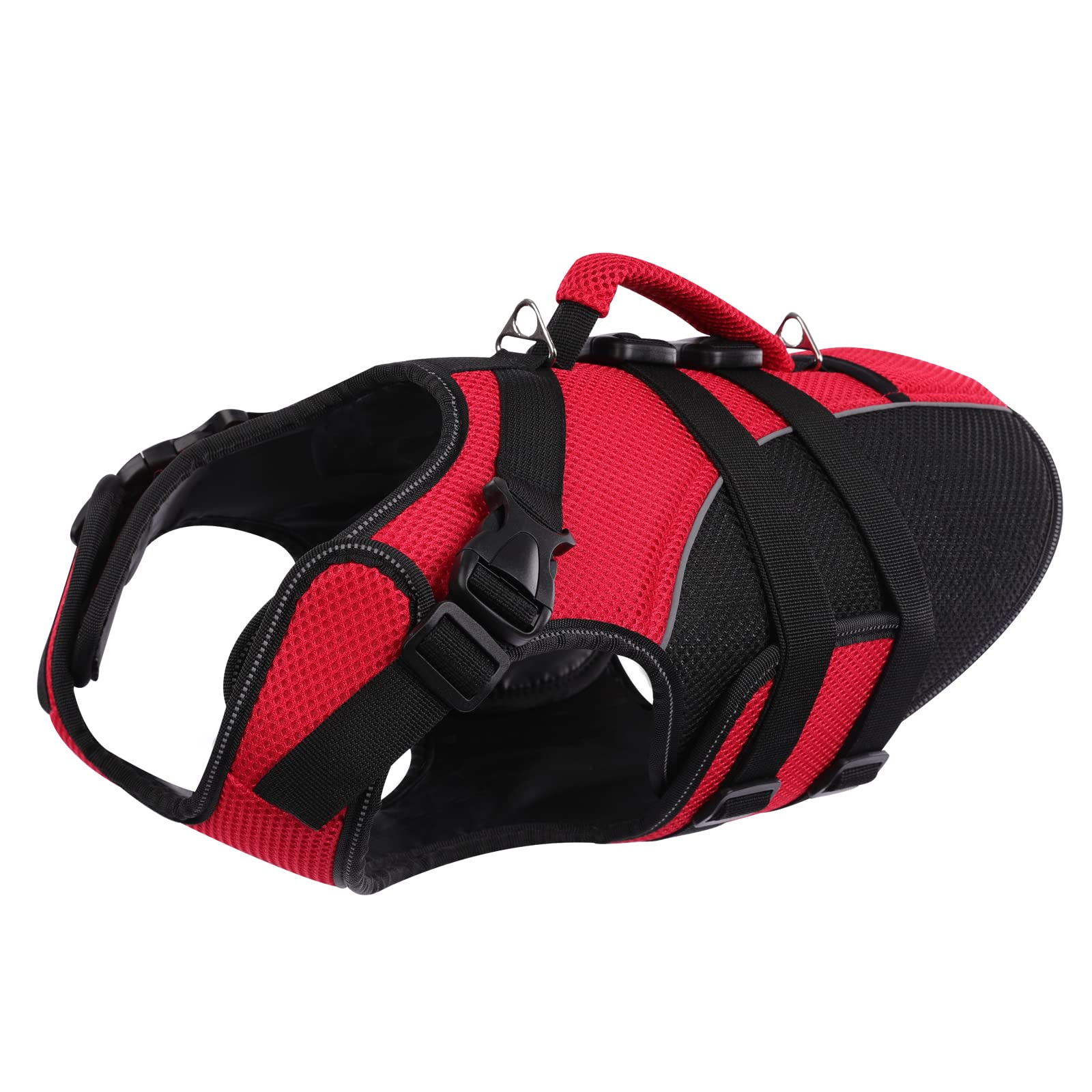 ASENKU Dog Life Jacket, Float Life Vest for Dogs with Handle, Lightweight Puppy Swimsuit for Swimming Boating, Pet Life Preserver with Reflective Stripes for Small Medium Large Dogs