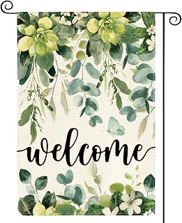 AVOINcolorlife Spring Eucalyptus Flowers Double Sided Garden Flag 12x18 Inch - Durable Weatherproof Outdoor Yard Decor
