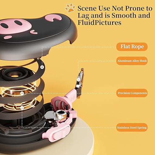 Miniatura 4 de Pink Pig Design - Correa retráctil para cachorros, ligera, 3.53 oz (3.53 onzas), para perros pequeños, gatos, conejos, hámster, cuerda de 7.2 ft,