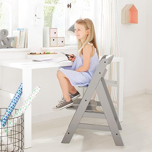 Miniatura 7 de hauck Alpha+ Grow Along - Trona reforzada de madera de haya maciza con asiento ajustable, arnés de seguridad de 5 puntos y barra de parachoques para