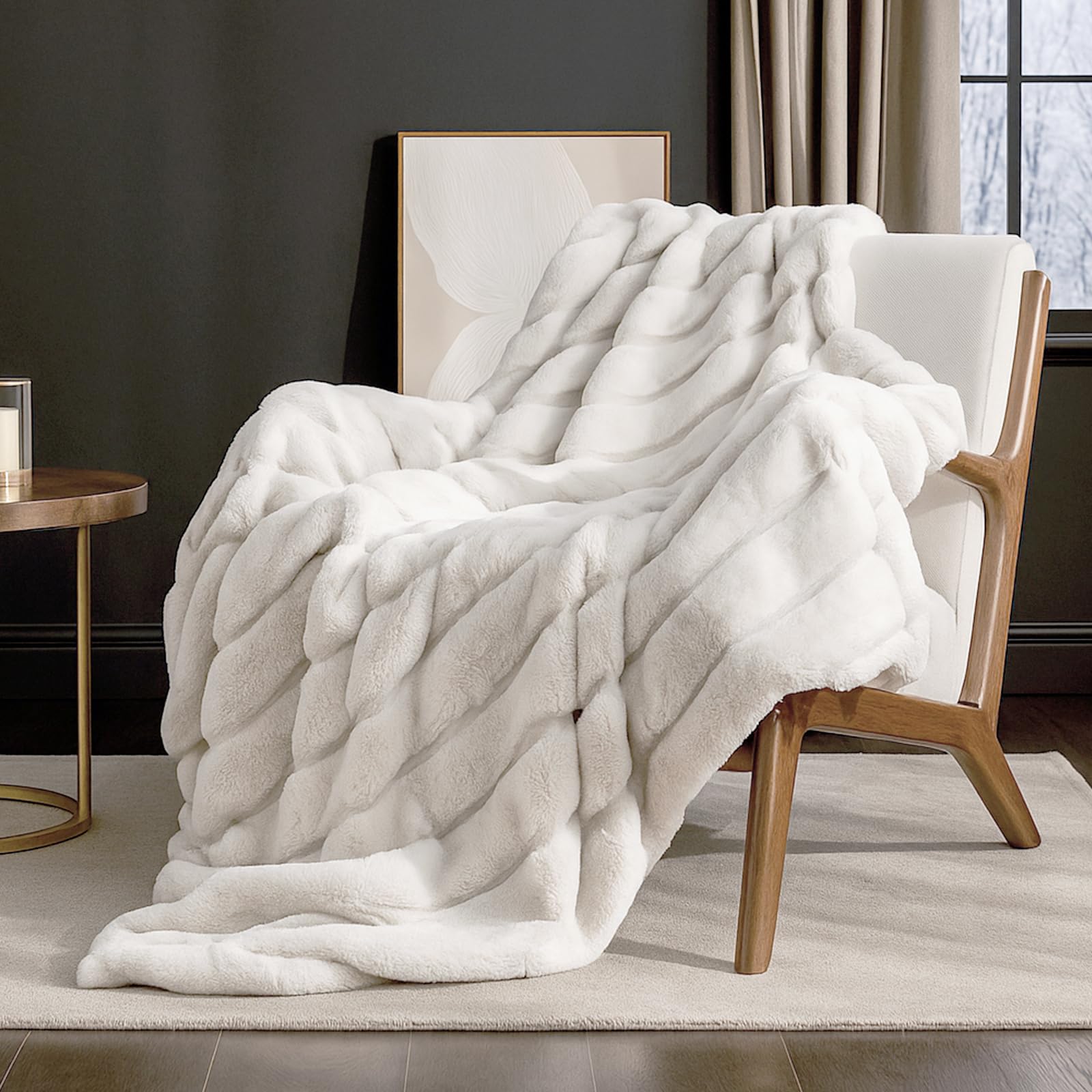 Amazon｜Cozy Bliss 毛布 膝掛け あったか 軽量 厚手 ブランケット