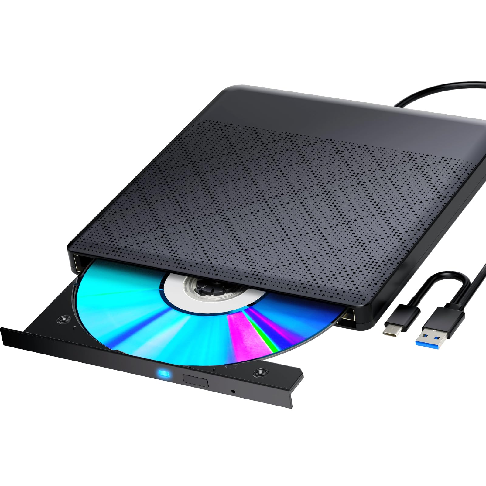 Unidad Blu-ray externa Blu-ray con reproductor de DVD/BD de lectura/escritura, unidad Blu-ray portátil USB 3.0 y grabadora de DVD tipo C, grabadora de Blu-ray de alta definición para Windows 7/8/10/11
