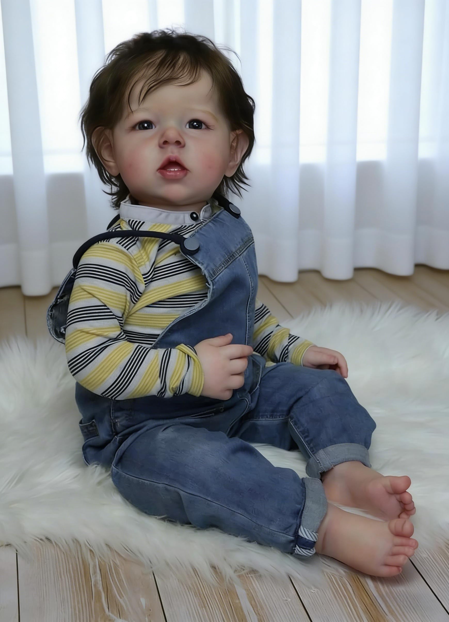 Duże, realistyczne lalki Reborn Maluch Body 71 cm Realistyczne miękkie silikonowe winylowe lalki noworodka ukorzenione włosy, które wyglądają prawdziwie Reborn lalki, zabawki, prezent