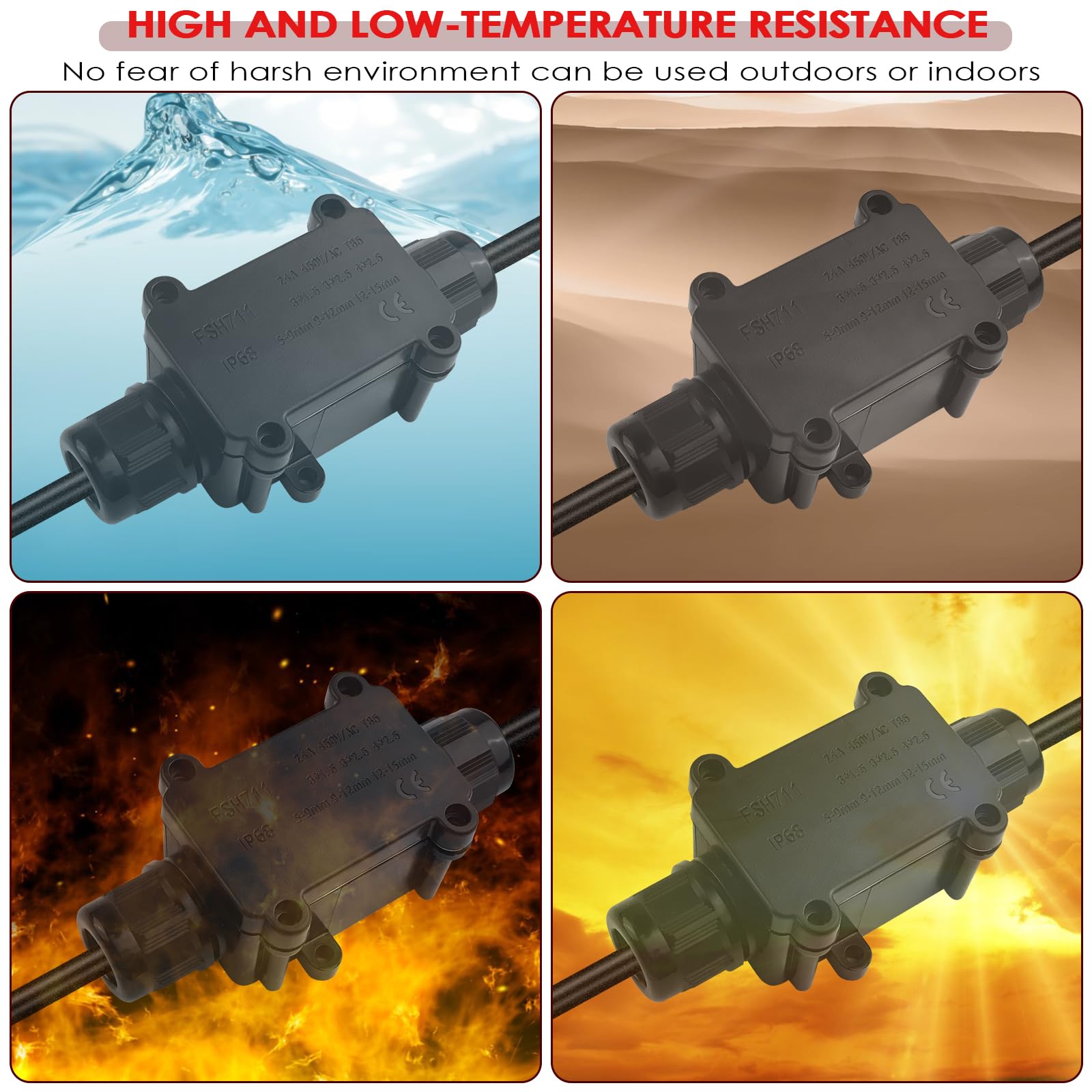 Scatola Derivazione Esterna IP68 - 2 Pezzi, Impermeabile, Per Cavi 5-12mm - Foto 9