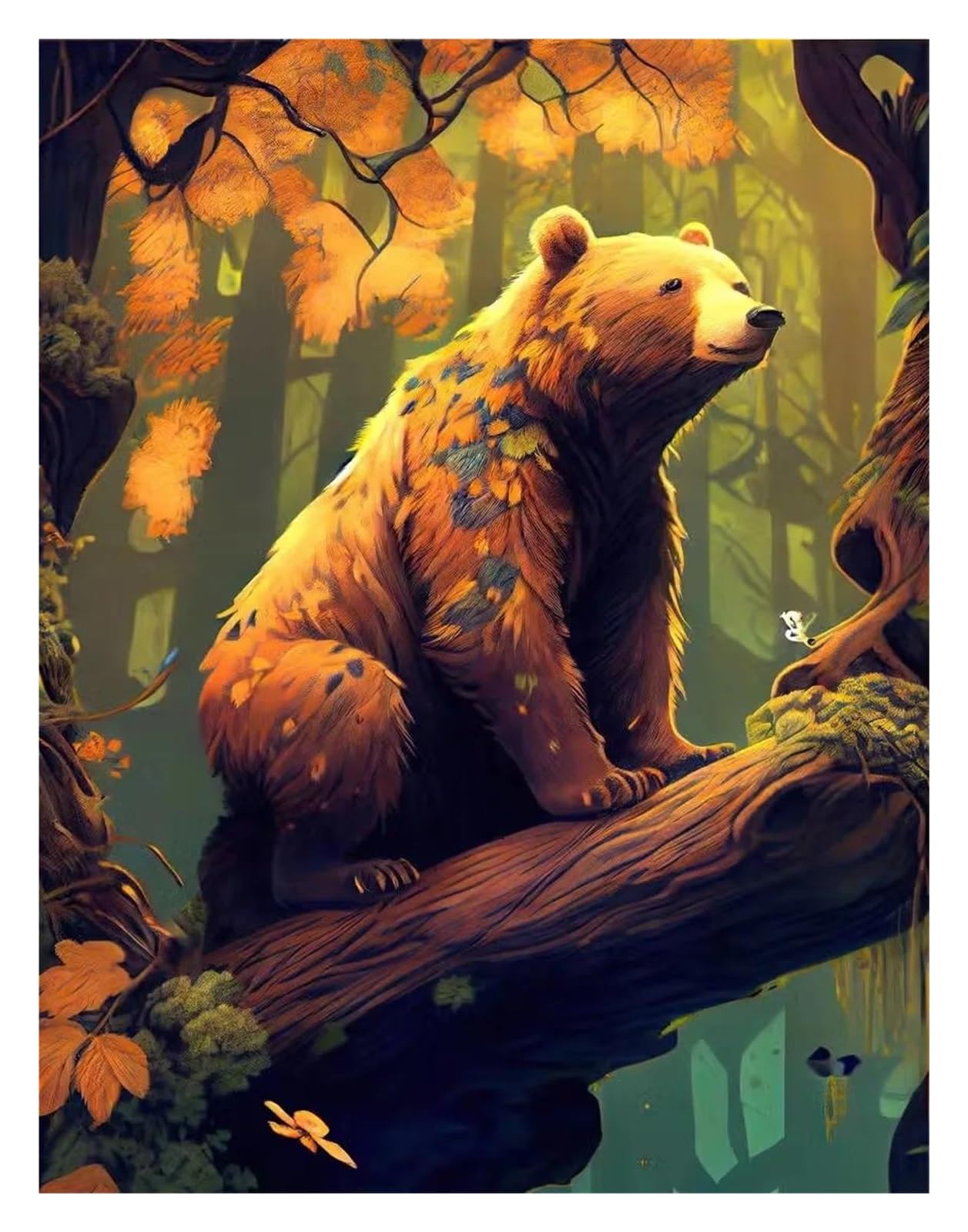 Impression Toile Lion Sauvage déco jungle nordique pour art mural salon