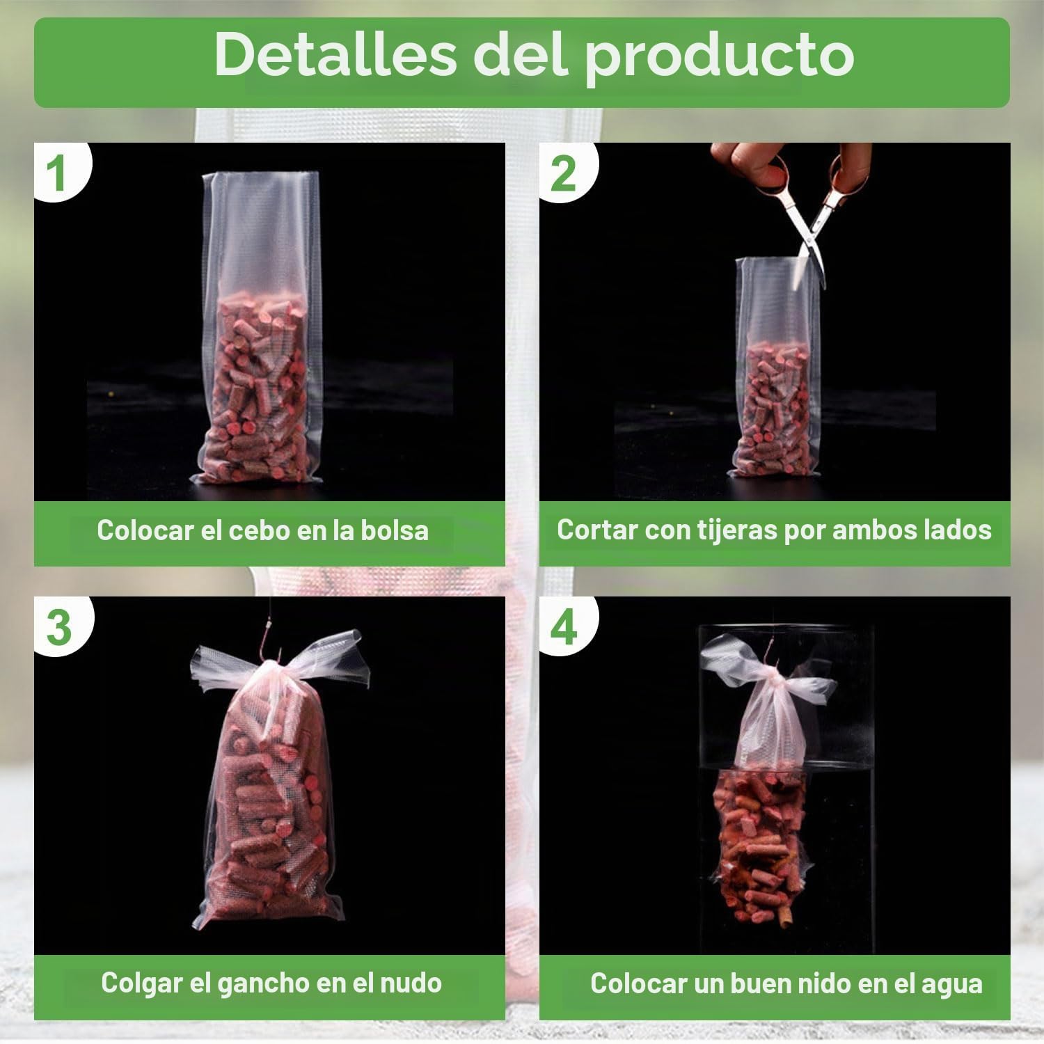 200 Piezas Pesca Carpa Carpfishing Bolsas Pva Bolsa Pva Bolsas+Pva+Carpa Bolsa De Cebo Bolsas Pva Carpfishing Pva Pesca Bolsas de Cebo para Disolver Cebo para Peces, Cebo en Pellets, Cebo para Carpas