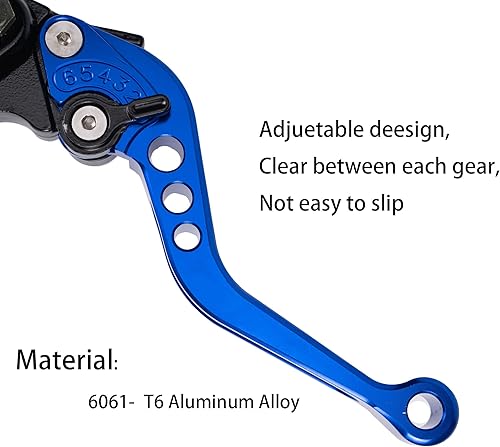 Miniatura 4 de Palanca de freno universal de motocicleta 78 "0.866 in freno hidráulico y embrague cilindro maestro depósito palanca izquierda y derecha