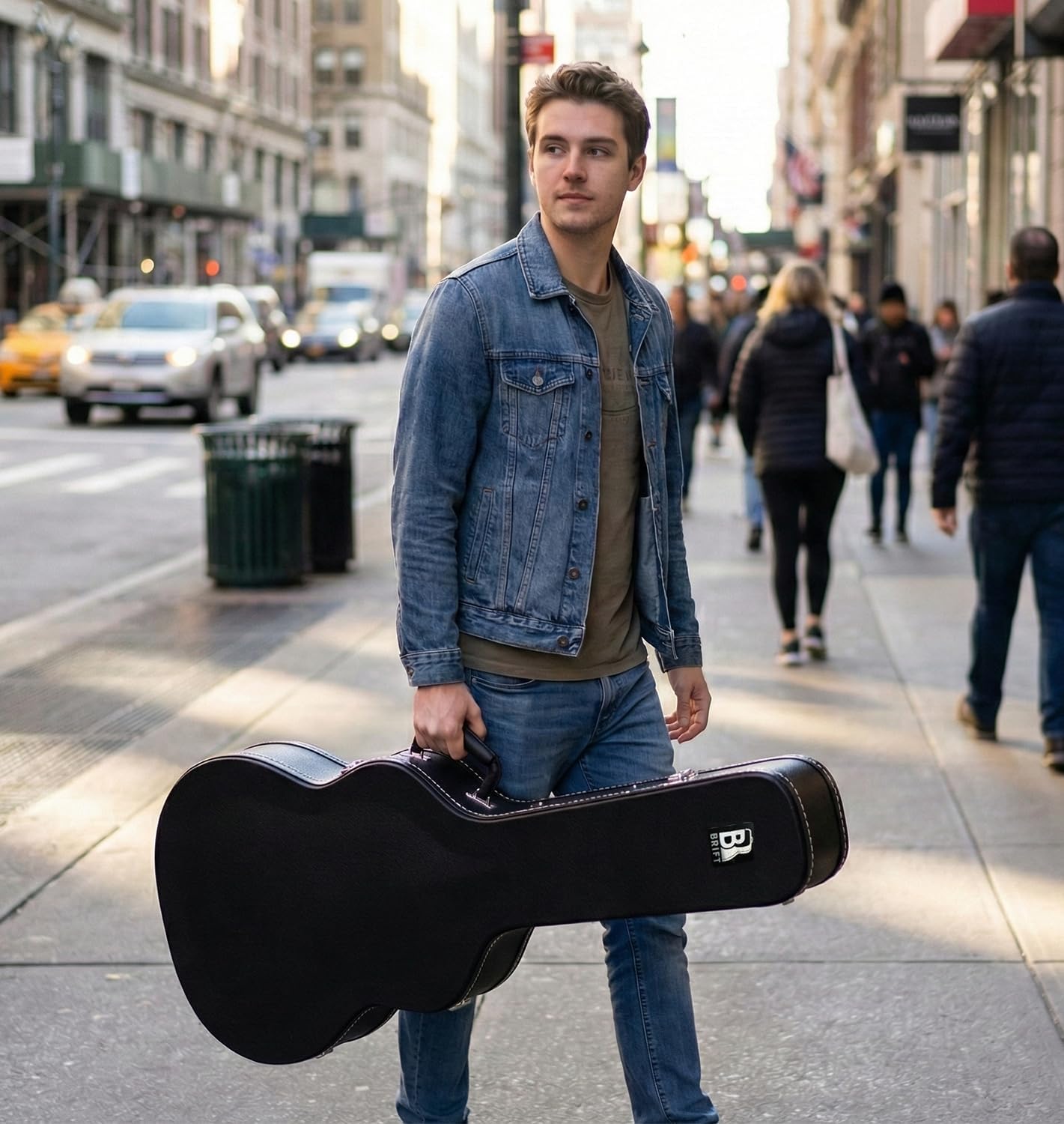39inch Classical Guitar Case - Heavy Duty Wood Hard-Shell, Plush Interior Lining, Professional Hardshell Carrying Case for Classical Guitars,Black