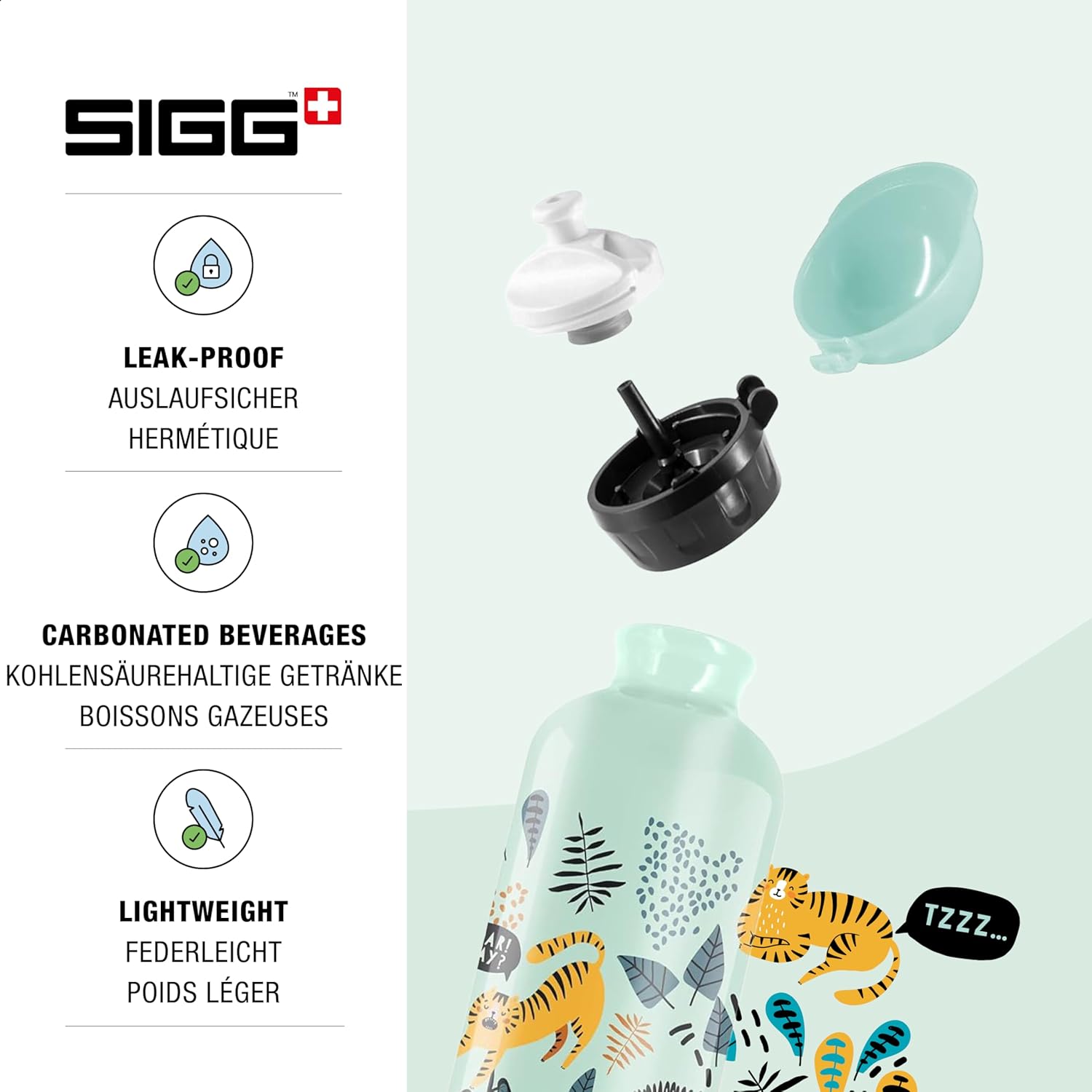 Sigg - Kids Water Bottle - KBT - Made in Switzerland - Neutral Taste - Leakproof - Lightweight - School, Sports - 14 Oz - Image 3