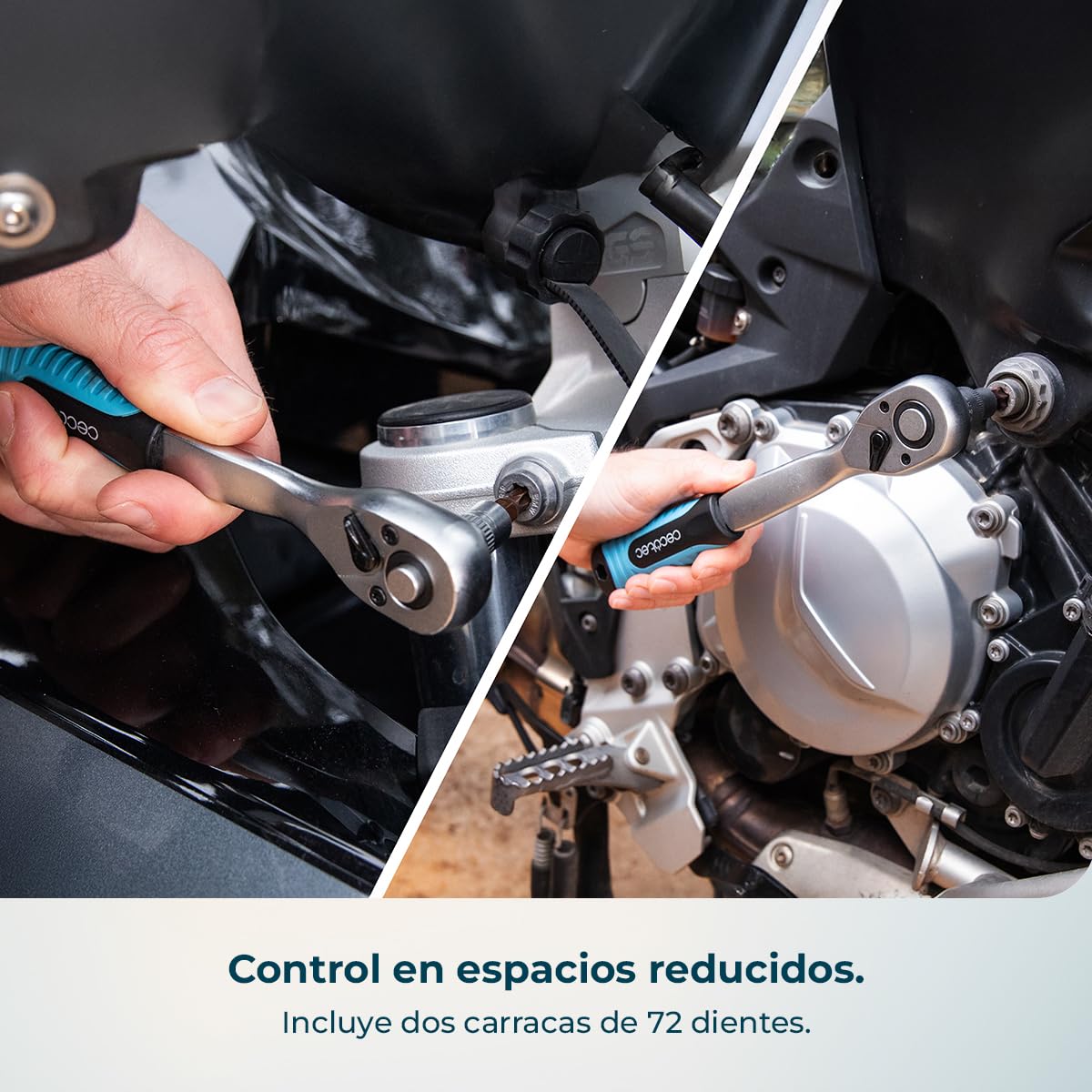 Cecotec Maletín Portaherramientas 108 Piezas ToolBox KRK 4200. 2 Carracas de 72 Dientes, Vasos CR-V de Alta Resistencia, Puntas de Acero S2, Vasos para Llantas, 2 Hebillas Metálicas