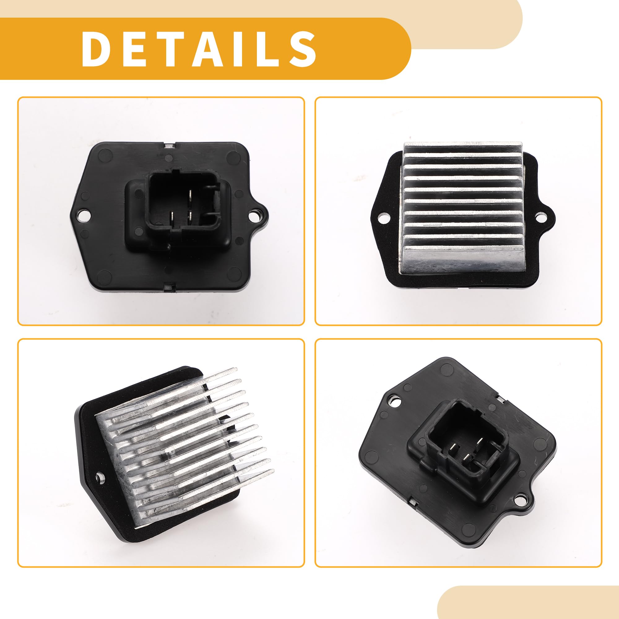 Partuto Resistore del Motore del Ventilatore HVAC No.9562664J00 Resistore del Ventilatore del Riscaldatore per Suzuki Grand Vitara 2006-2013 Metallo ABS Nero