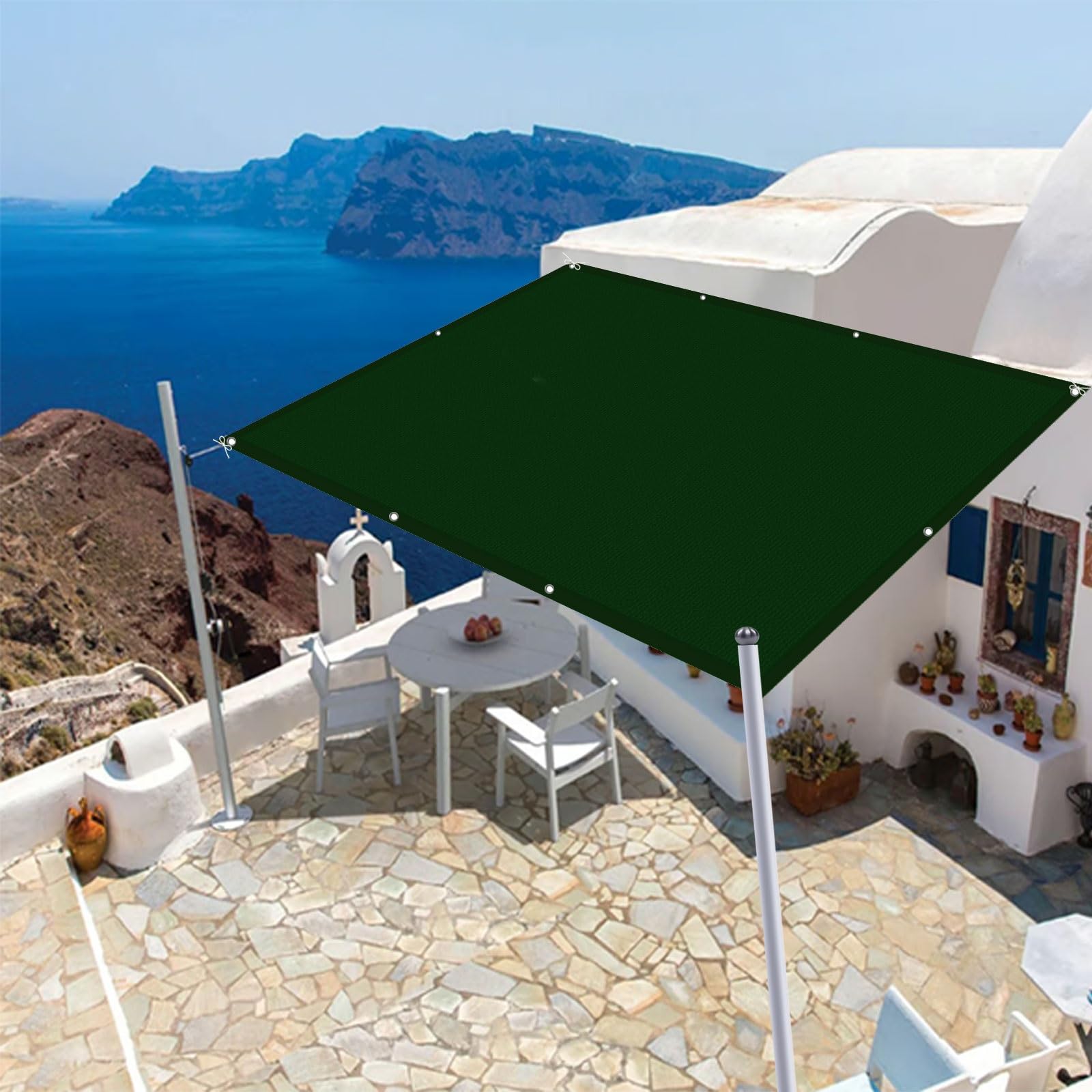 Voile d'ombrage pour terrasse et grand patio extérieur abri de jardin 3.5x5 m