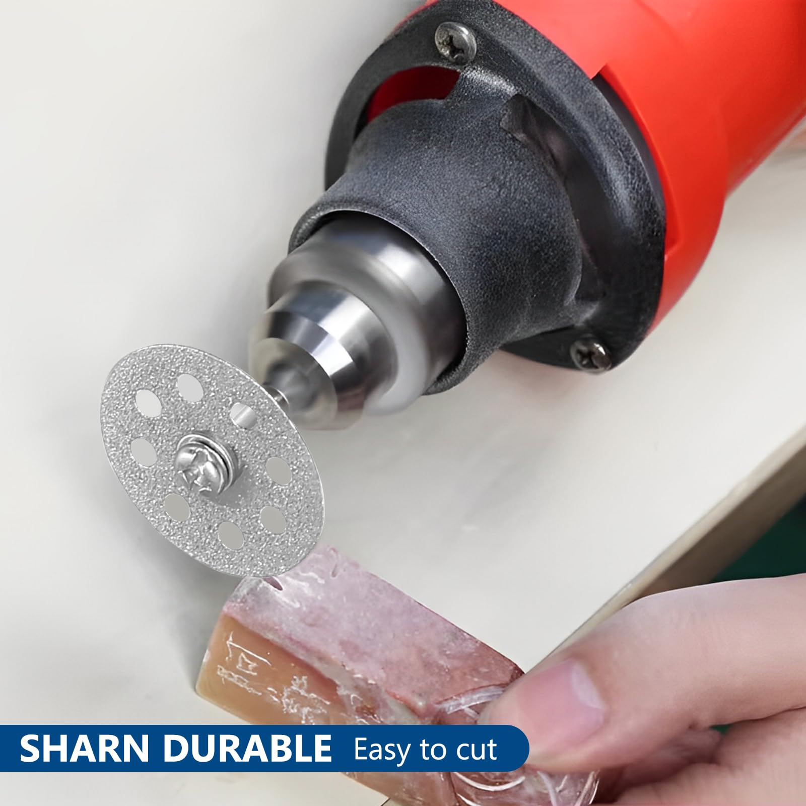 25 Sztuk Tarcze tnące 22 mm do Dremel – Akcesoria do Cięcia Kamienia, Szkła, Płytek – Zawiera 4 Wrzeciona 3 mm i 1 Śrubokręt