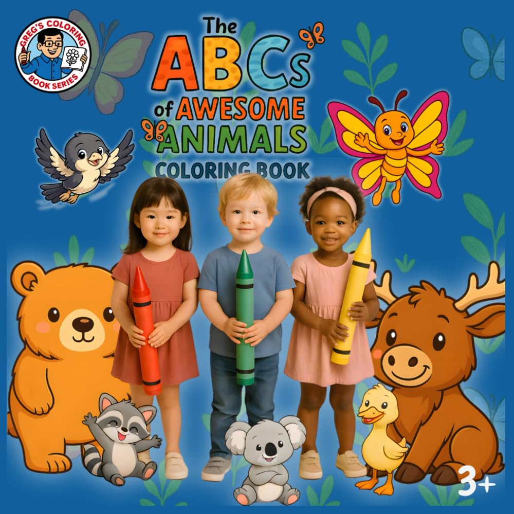 The ABCs of Awesome Animals Coloring Book