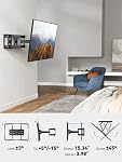 Pipishell Motion complète TV Mont mural pour téléviseurs de 26-74 pouces, jusqu'à 99lbs Max VESA 400x400mm, Mont mural TV Bracket avec articulation Swivel Extension Tilting Niveau pour LED LCD OLED 4K Écran courbé plat