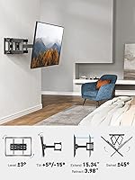 Vista 6 de Pipishell TV Wall Mount for 26-74 inch LED LCD OLED 4K TVs up to 99lbs, Full Motion TV Mount Bracket Articulating Swivel Extension Tilting Leveling