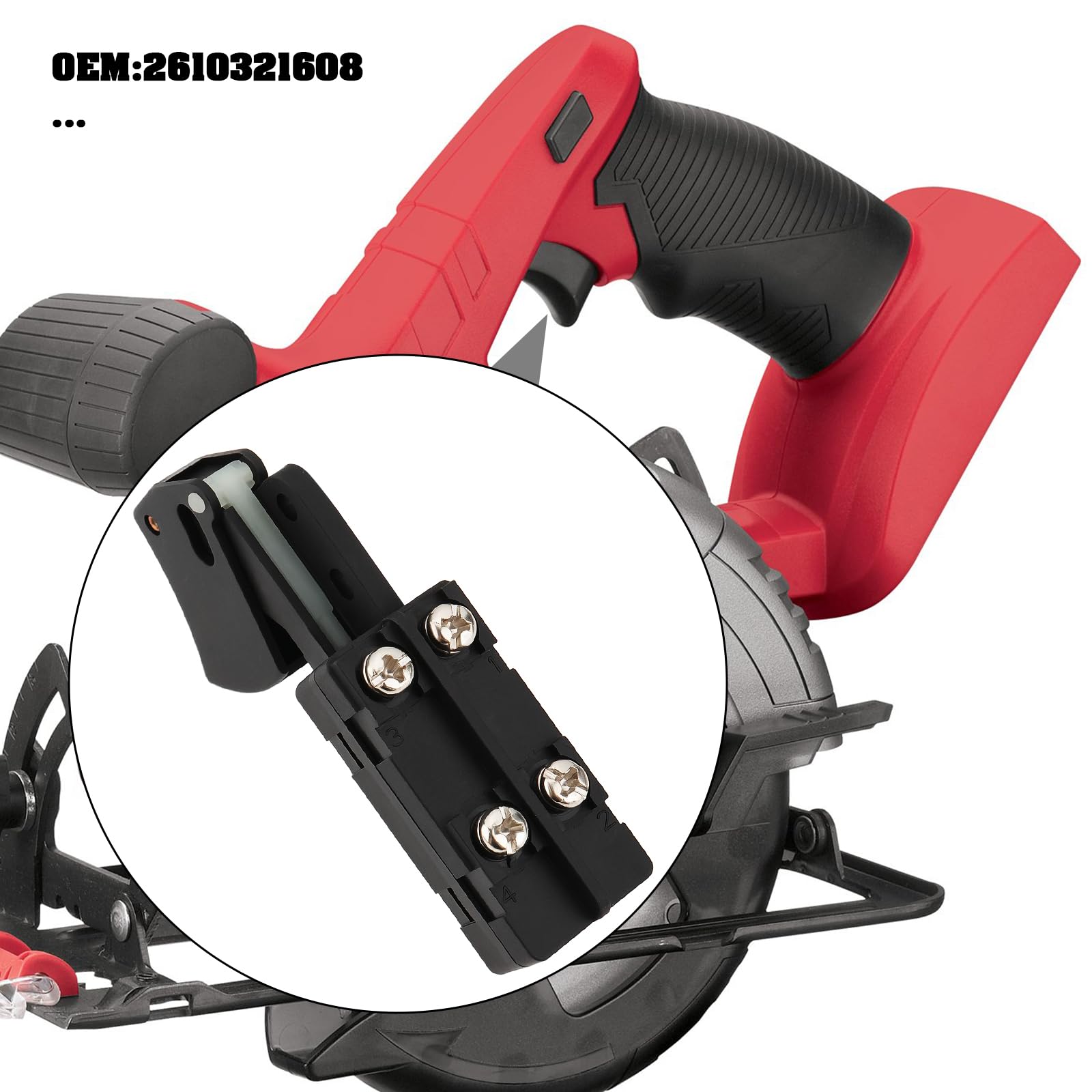 The Lord of the Tools 1 interrupteur de rechange SW77 de type déclencheur de scie - Pièce de rechange 2610321608 - Compatible avec Skil pour HD77 et HD77M - Compatible avec Bosch