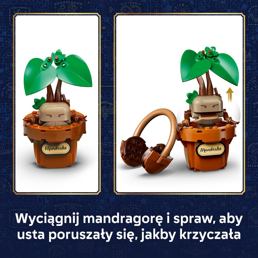 LEGO Harry Potter Rośliny z lekcji zielarstwa w Hogwarcie 76474 | Model roślin z Hogwartu, zestaw konstrukcyjny, prezent dla fana Harry’ego Pottera 12+, klocki dla dzieci, 817 elementów