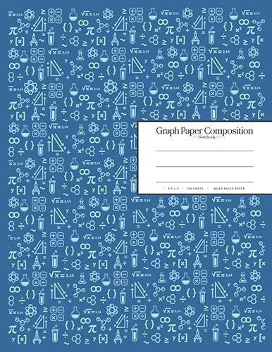Graph Paper Composition Math &amp; Science Journal Quad Ruled 5x5 Notebook Grid Paper for Students: (8.5 x 11) 5 squares per inch 100 Pages Notepad subject color cover
