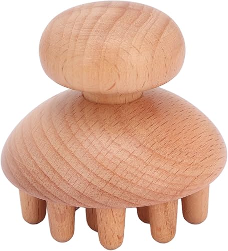 Miniatura 7 de Masajeador de hongos de madera, herramientas de masaje de hongos que promueven la circulación, Meridianos transparentes, herramienta de masaje