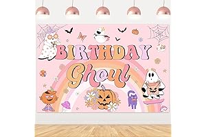 Groovy Halloween Birthday Backdrop: Ultimate Party Vibes for Your Ghoul's Soiree
