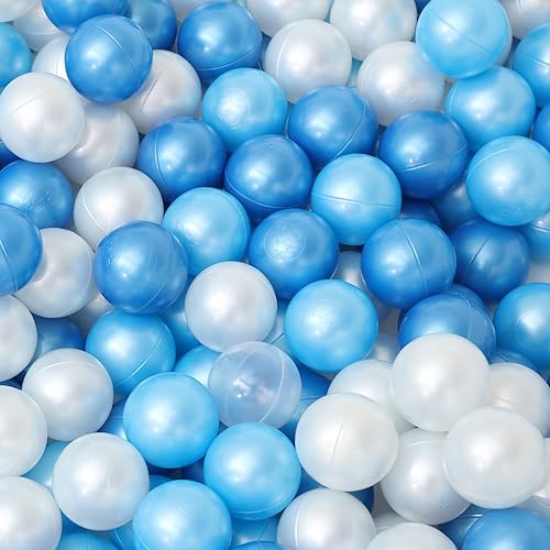 100 bolas para bolas, a prueba de aplastamiento, colores perlas, sin BPA, no tóxico, bolas de juego de plástico para bebés, niños, cumpleaños,