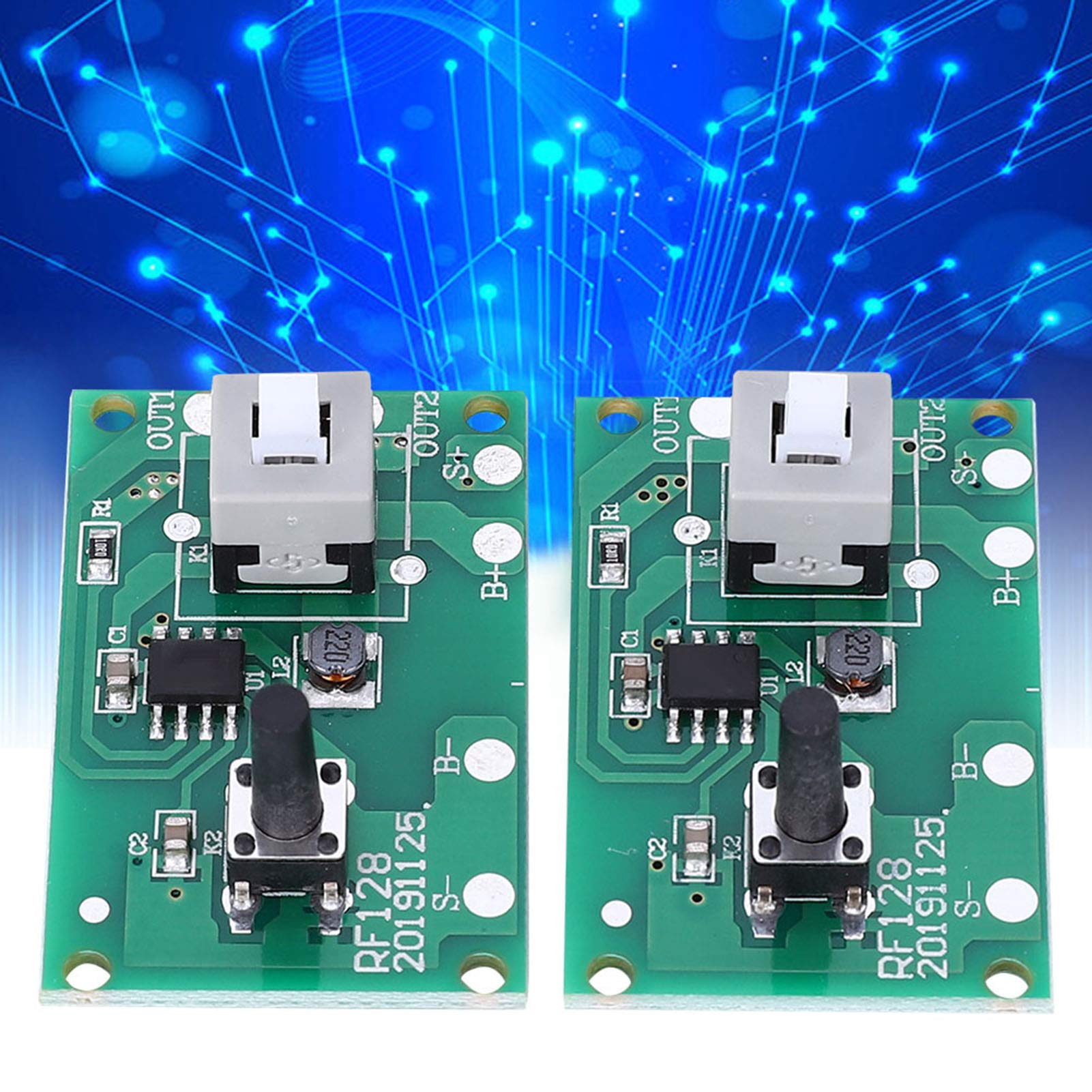 2 Stücke Solarlampe String Controller Modul Fiberglas Nimh Batterien String Steuerplatine mit 8 Arten Lichtmodusschalter 1,2 V