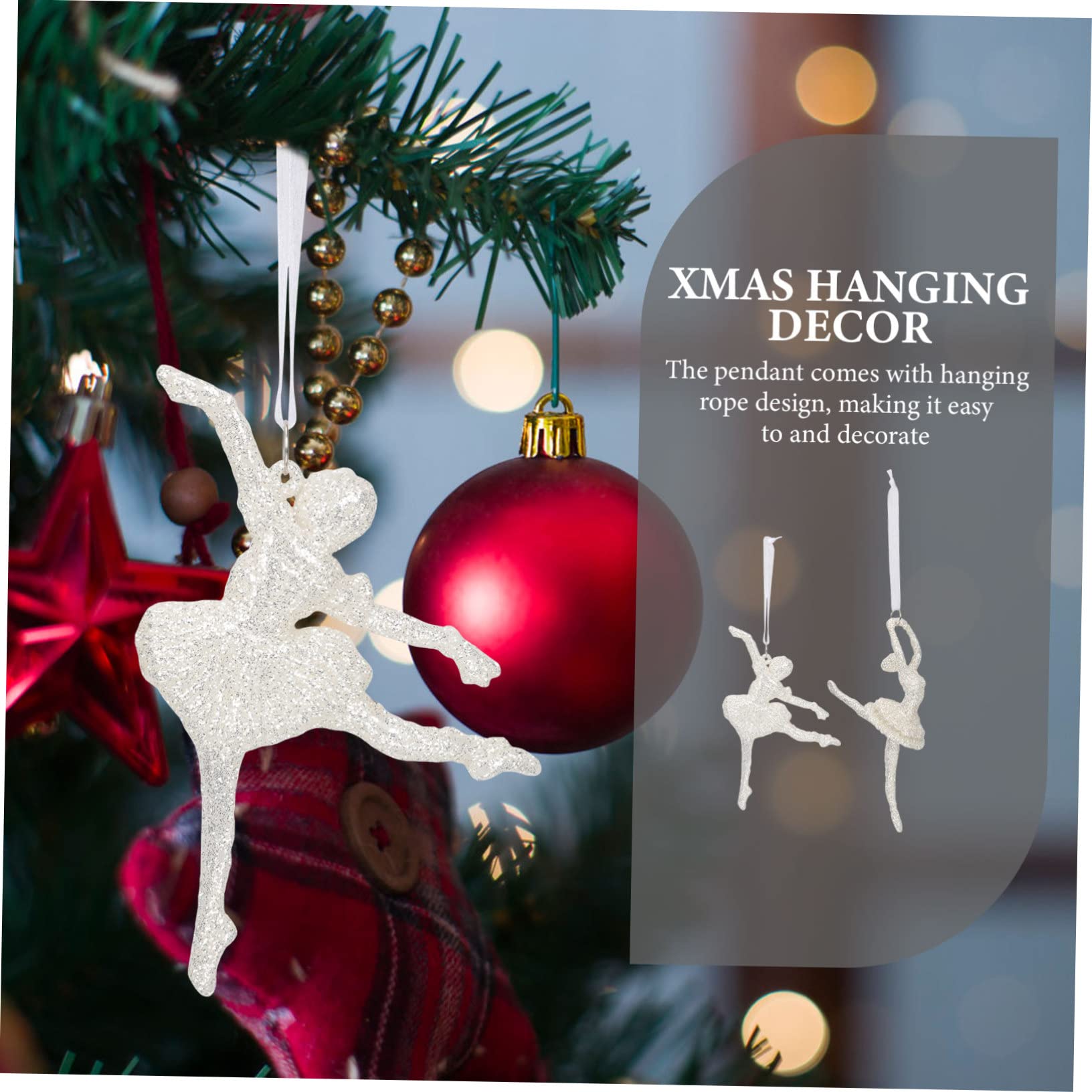 Cabilock 5 Juegos De Hermosas Decoraciones Navideñas Colgantes con Escenas Navideñas Adornos Festivos para Árbol De Navidad 2 Piezas X 5