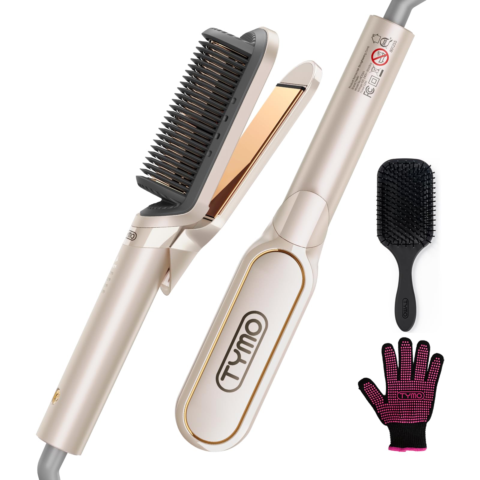 TYMO Flat Iron Brush - 2 in 1 Straightener -10 TYMO Flat Iron Brush - 2 in 1 Straightener -10
