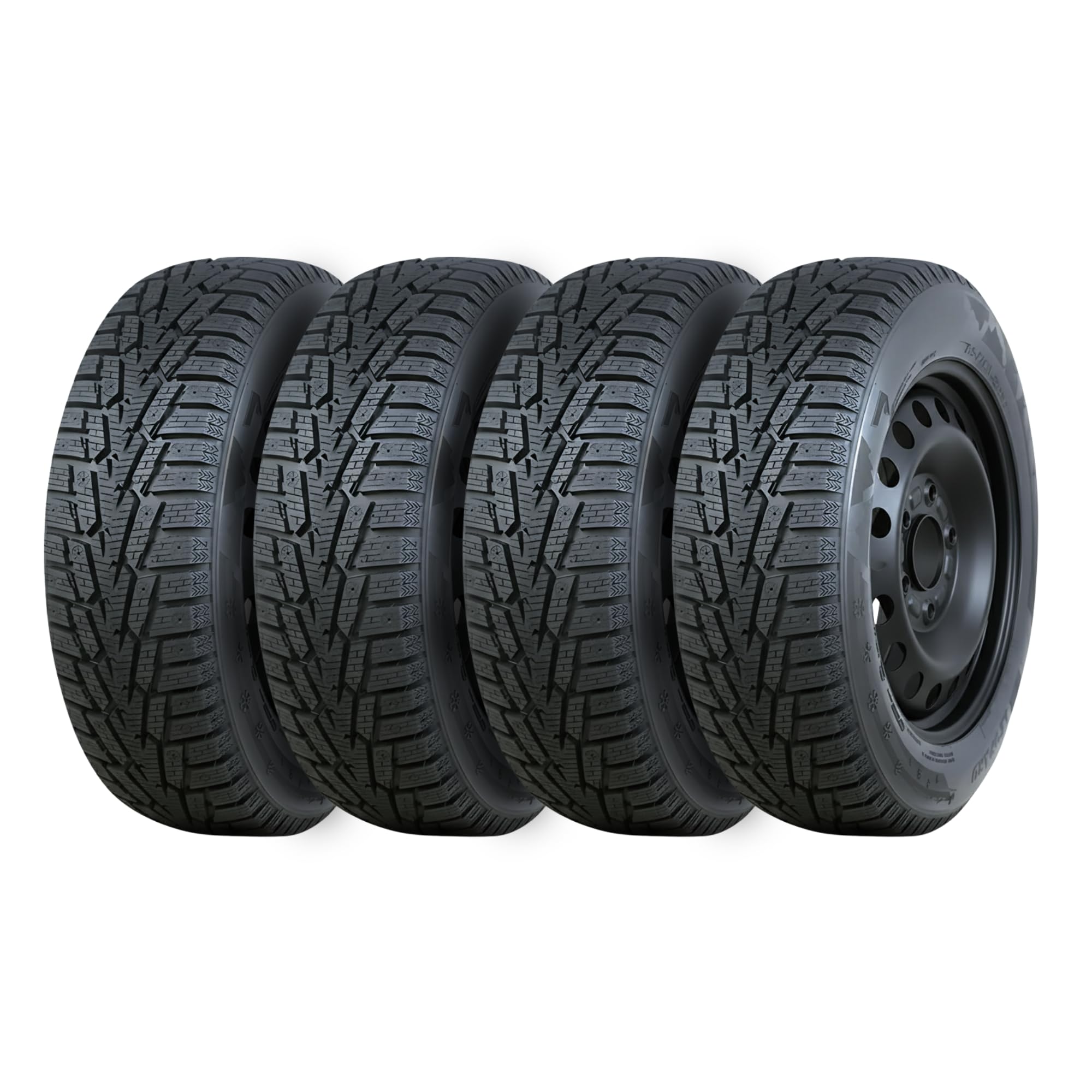 195/65R15 95T Tectonic HD677 Studdable Winter Tires & Steel Wheels