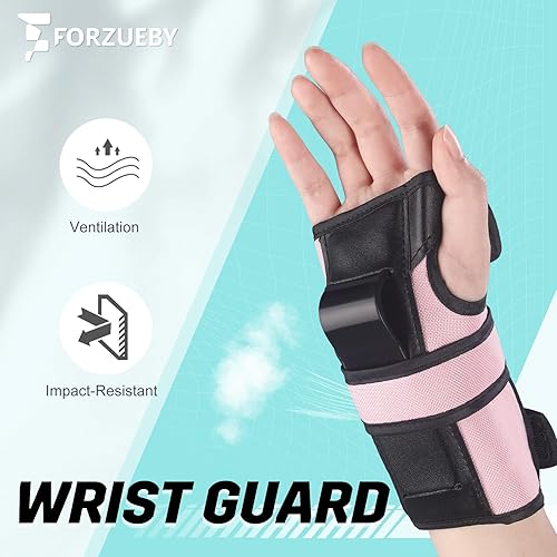 Miniatura 3 de Rodilleras para adultosniños, coderas, muñequeras 6 en 1, juego de equipo de protección para patinaje en línea, monopatín, BMX, etc.