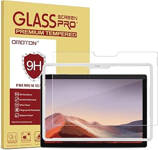 OMOTON Screen Protector Compatible with Surface Pro 7 Plus/Surface Pro 7/Surface Pro 6/ Surface Pro 5/Surface Pro 4 - [Tempered Glass] [High Responsivity] [Scratch Resistant] [High Definition]