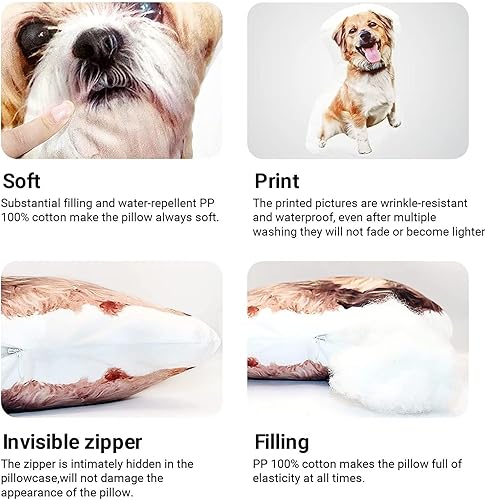 Miniatura 4 de Almohada personalizada para mascotas con foto, almohada personalizada con imagen de impresión de doble cara, almohada de perro y gato, regalo