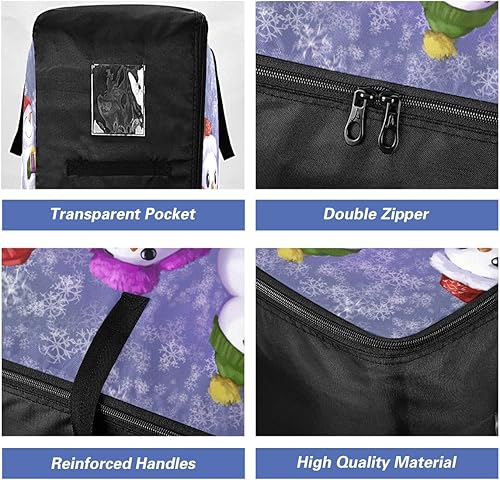 Miniatura 4 de Bolsa de almacenamiento de ropa para debajo de la cama, divertidos muñecos de nieve de pie, contenedores de ropa grandes con cremallera, bolsa