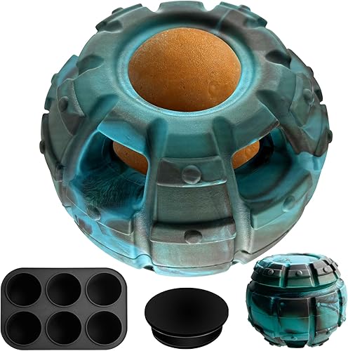 Yipetor Juguete para perro, marioneta, juguete dispensador de golosinas, juguete grande para masticar, juguetes de goma congelables para perros,