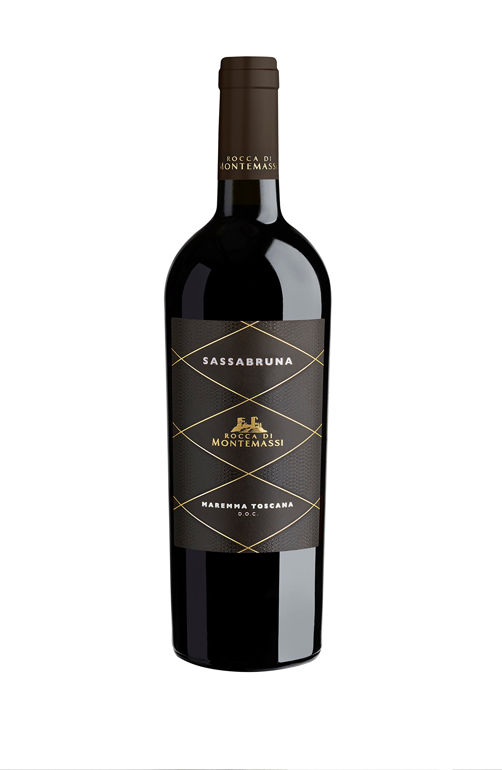 Rocca di Montemassi Sassabruna, Maremma Toscana DOC - Italian Red Wine from Tuscany - Made with 80% Sangiovese, 10% Merlot, & 10% Syrah Grapes - 75cl / 750ml, 13.5% ABV