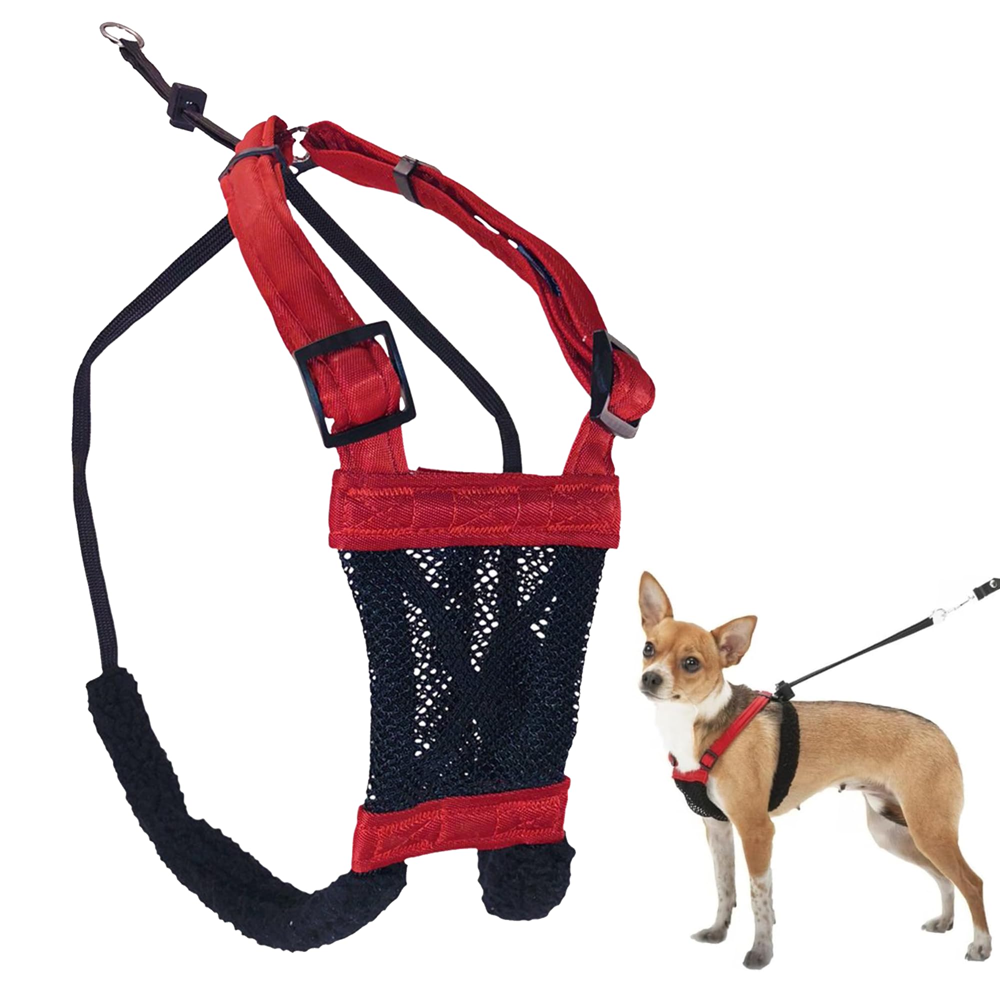 Sporn XS No Pull Dog Harness for Small Sized Dogs - Extra Small, Red, Adjustable, Padded, Easy On and Off Mesh Puppy Harness, Prevents Pulling and Choking โ image 1