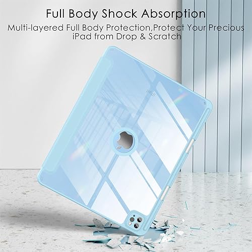 Miniatura 4 de Soke Funda para iPad Pro de 12.9 (65433 generación, 2022202120202018) - Soporte para lápices+apagado automáticoencendido + protección de cámara,