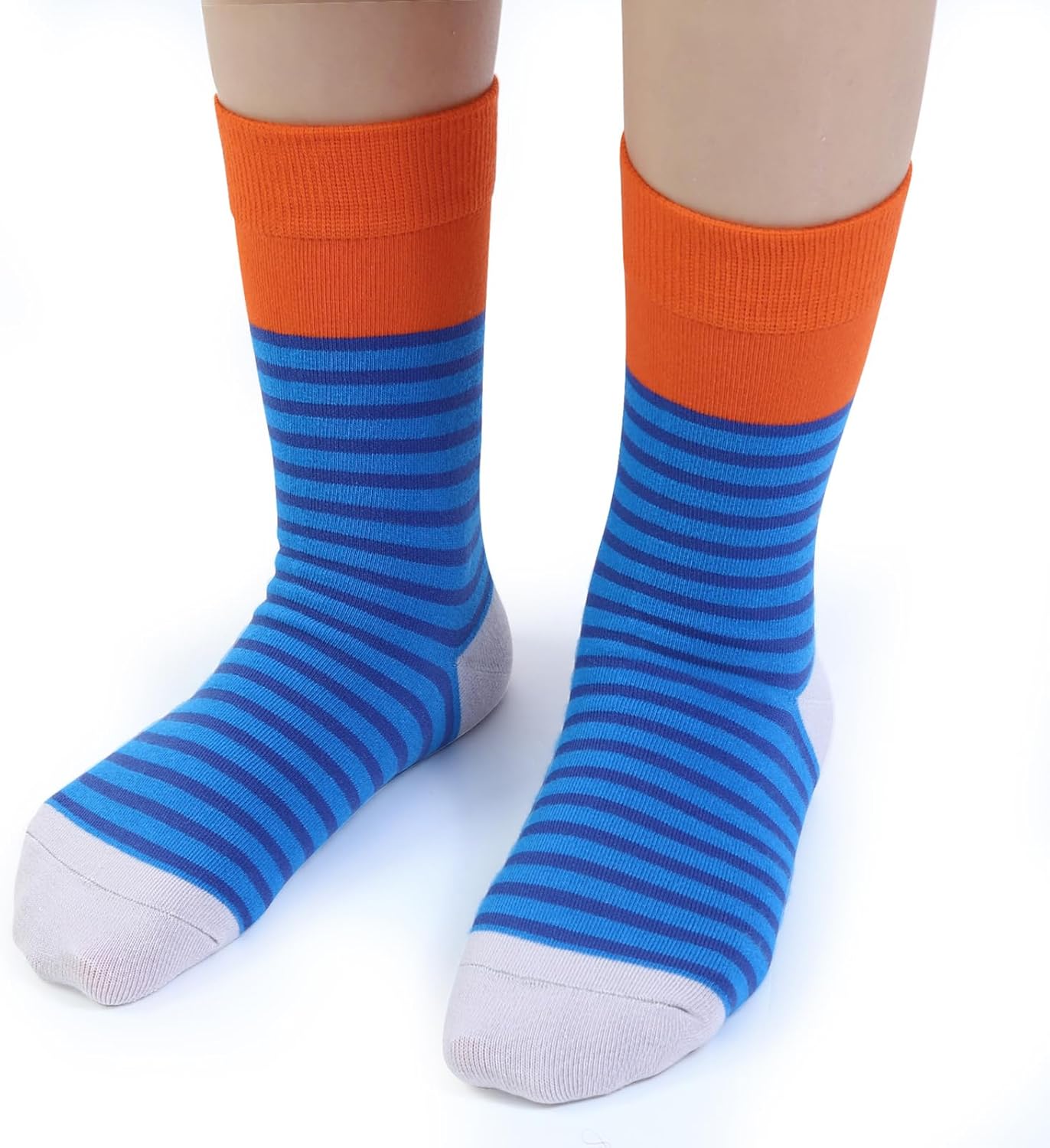 6 Pack Kids Boys Stripes Socks + Gift Box Girls Toddlers Calf Crew Athletic Socks - Image 6