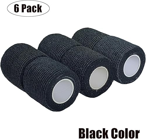 Miniatura 5 de Paquete de 6 vendajes cohesivos de 2 pulgadas, cinta autoadhesiva autoadhesiva autoadhesiva transpirable para muñeca, tobillo, deportes, tatuaje (5