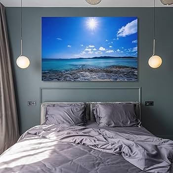 Amazon.co.jp: 絵画 沖縄県 久米島・奥武島の畳石インテリア 絵画