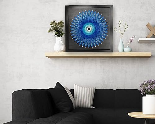 Miniatura 9 de EYANKUNG Kits de manualidades de arte de cuerda para adultos, principiantes, regalo único para mujeres (nido de pájaro de 8 x 8 pulgadas)