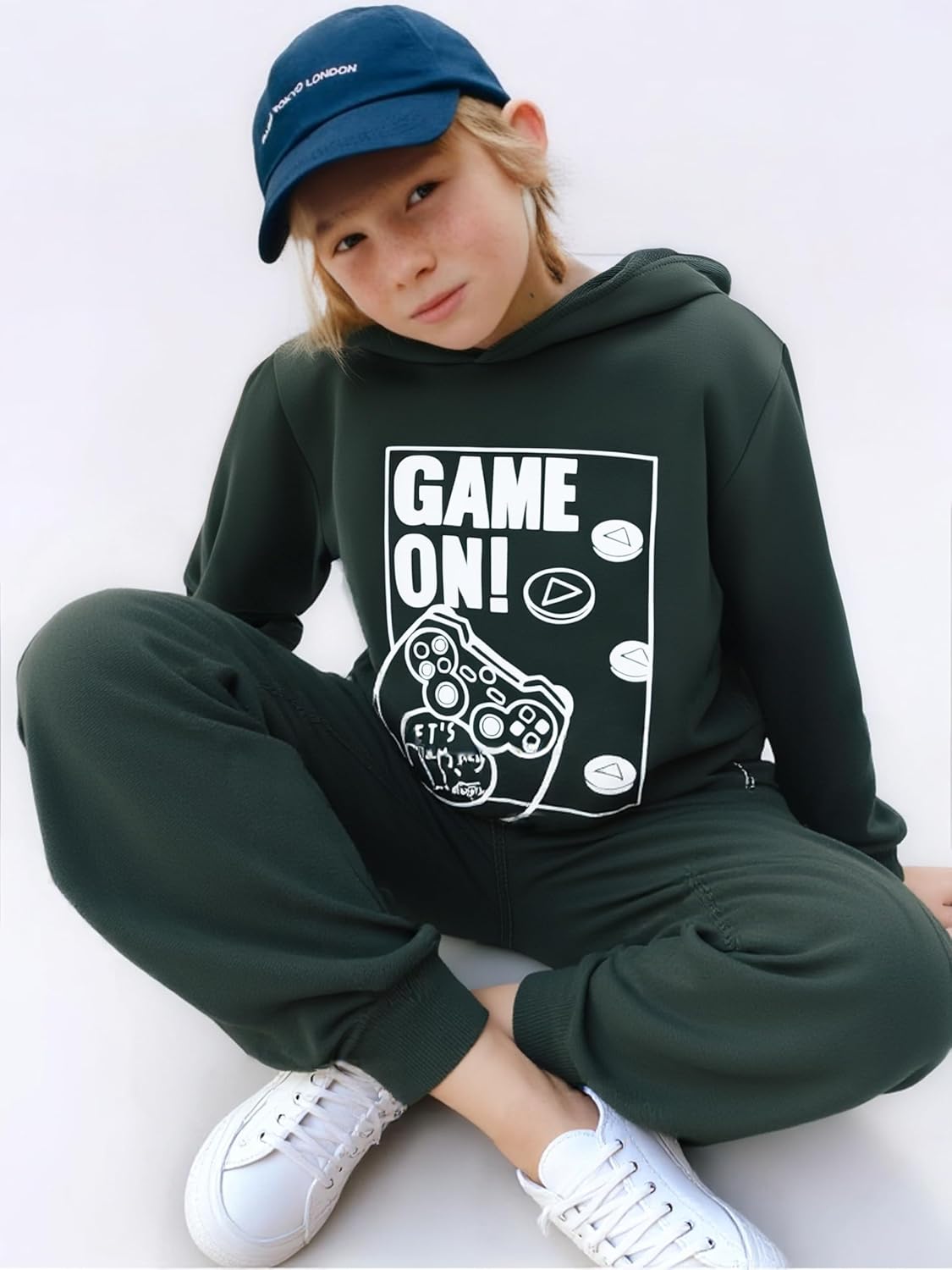 Cakaner Boys Sweatsuit Graphic Printed Hoodie Sweatshirt and Jogger Pant Sets Sizes 5-12 image 2