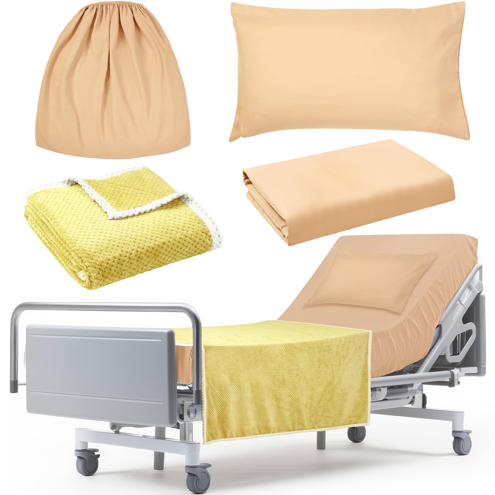 Hospital Bed Sheet Set - 8 Pcs Gray Comfort -9 Hospital Bed Sheet Set - 8 Pcs Gray Comfort -9